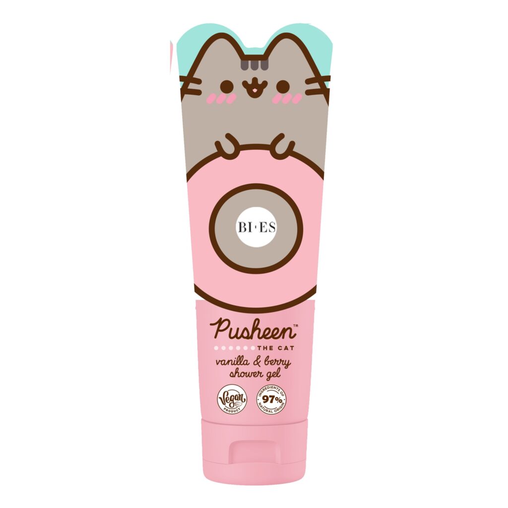 Bies Pusheen Shower Gel Vanilla Berry 240ml, suihkugeeli