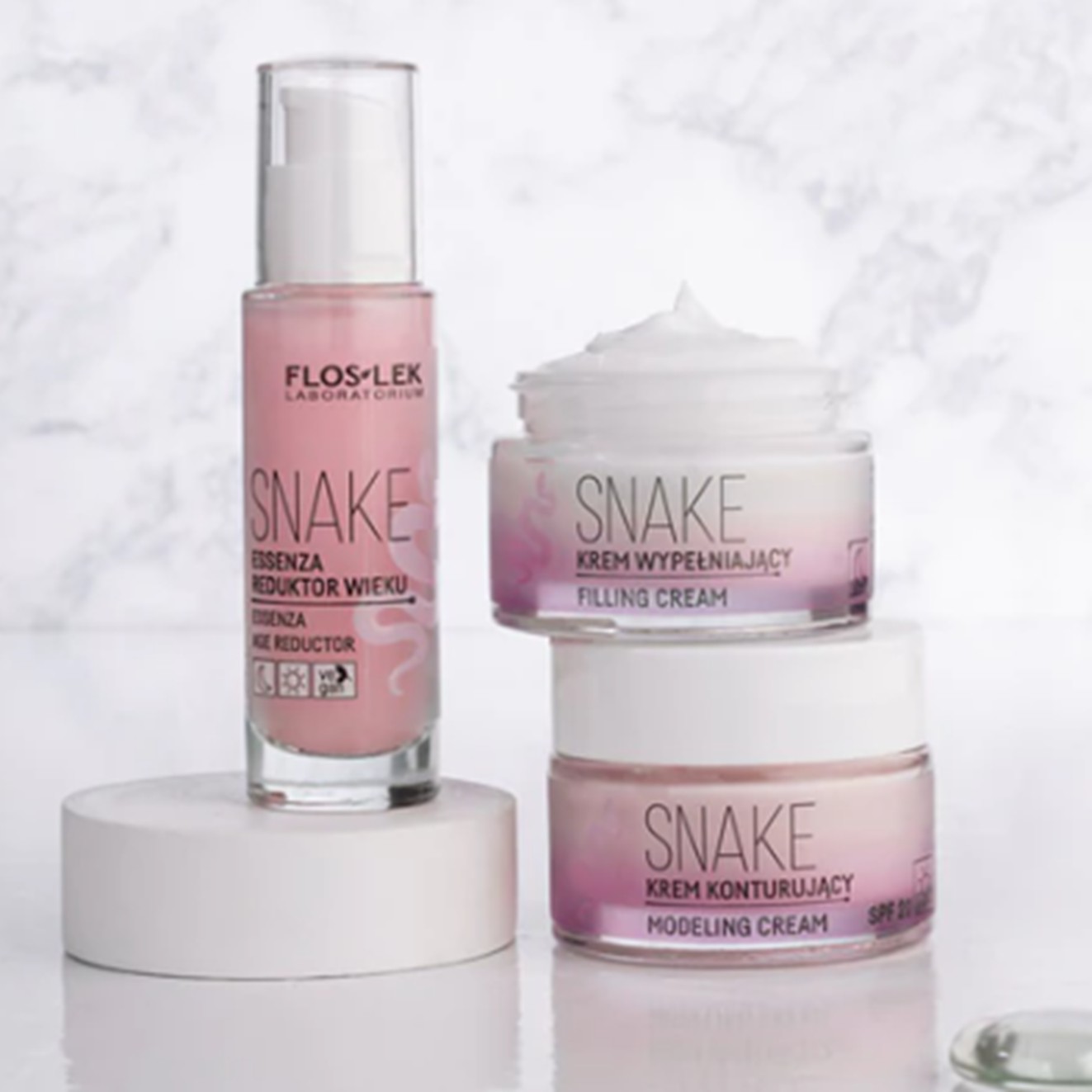 Floslek Snake Modeling Cream SPF20, ilmejuonteita rentouttava päivävoide 50ml - Image 2