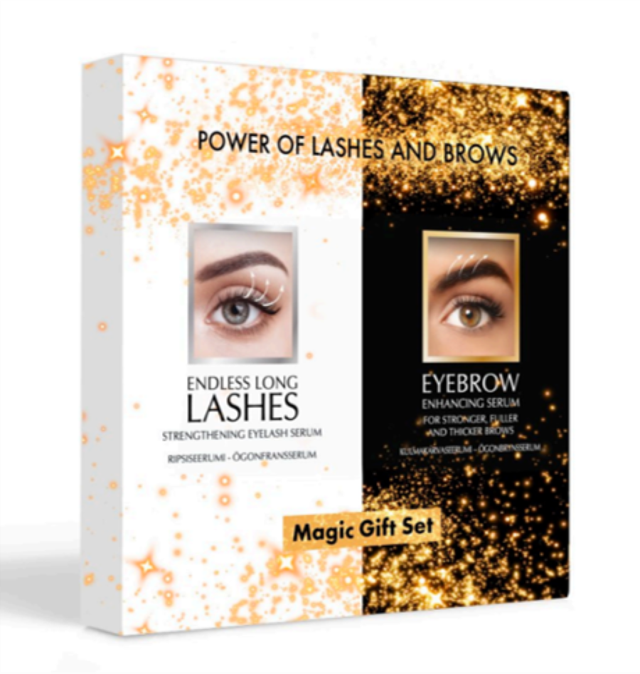 LL Company Magic Gift Set 2x4ml, ripsi- ja kulmaseerumipakkaus