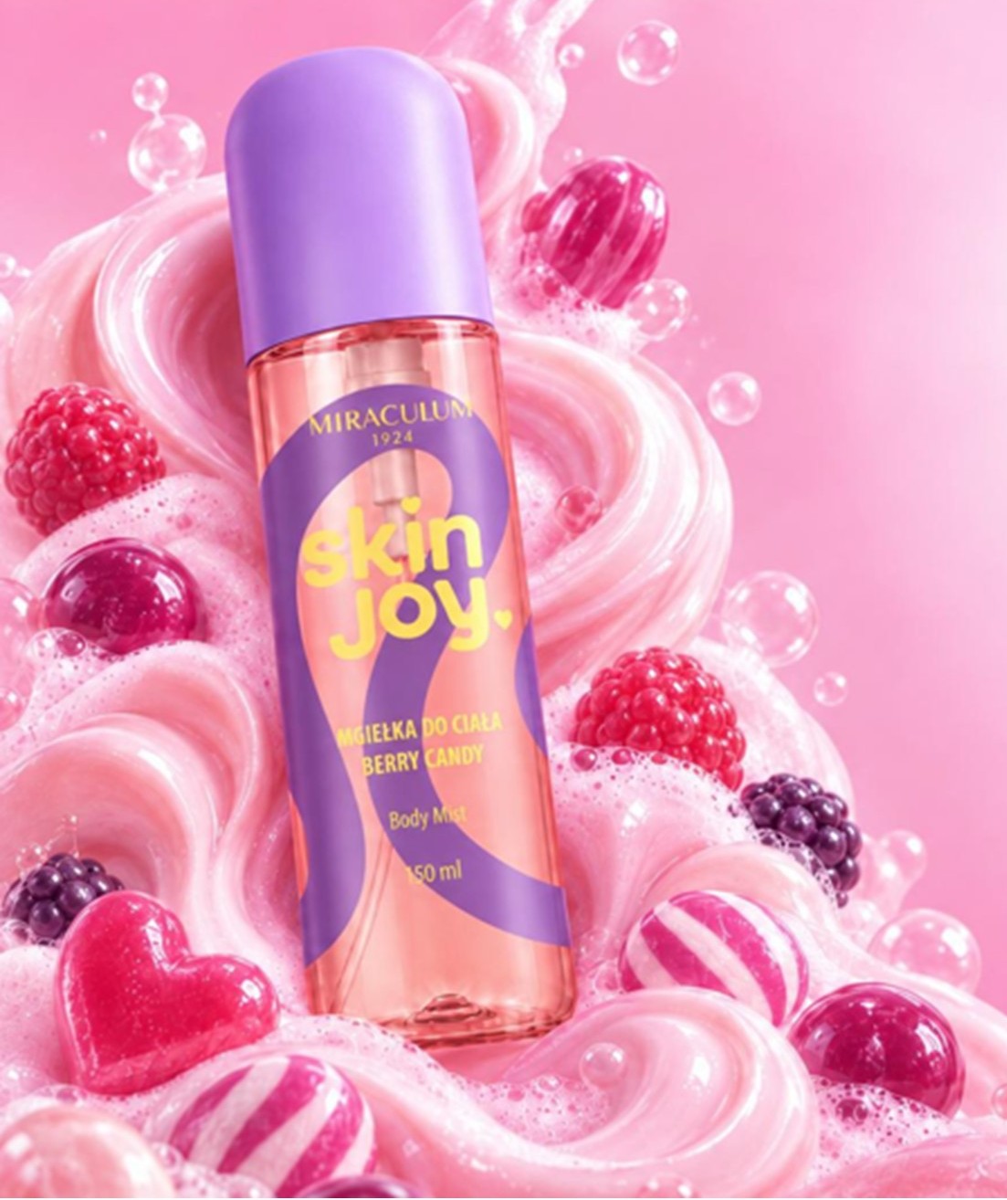 Miraculum Skin Joy Body Mist Berry Candy 150ml, vartalotuoksu - Image 2