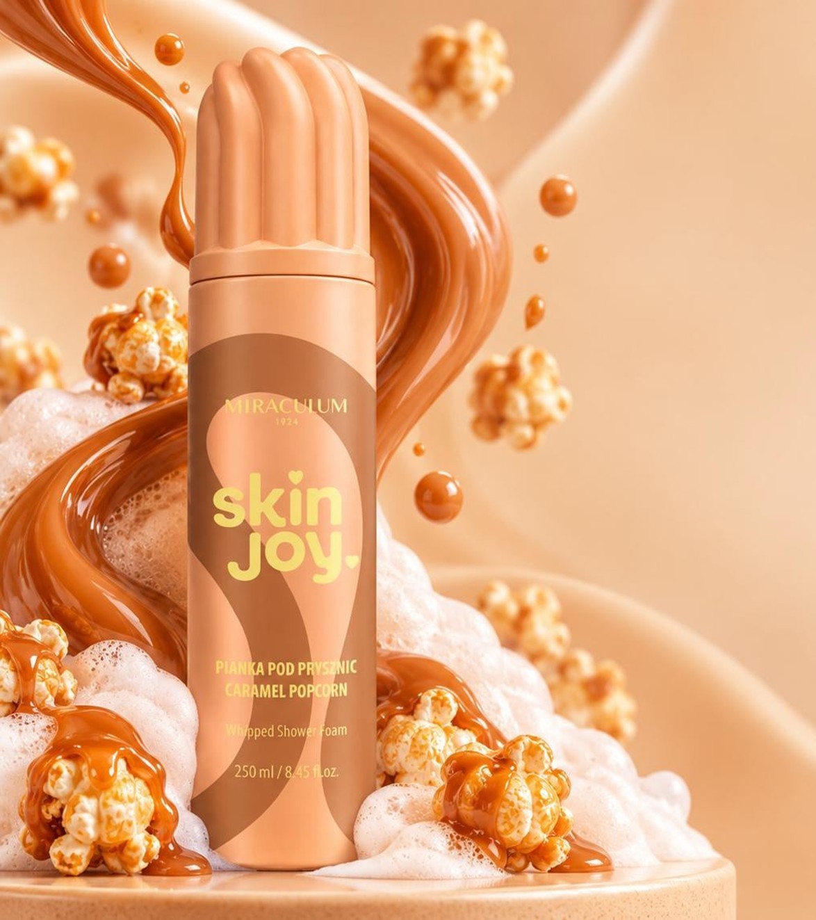 Miraculum Skin Joy Whipped Shower Foam Caramel Popcorn 250ml, suikuvaahto - Image 2