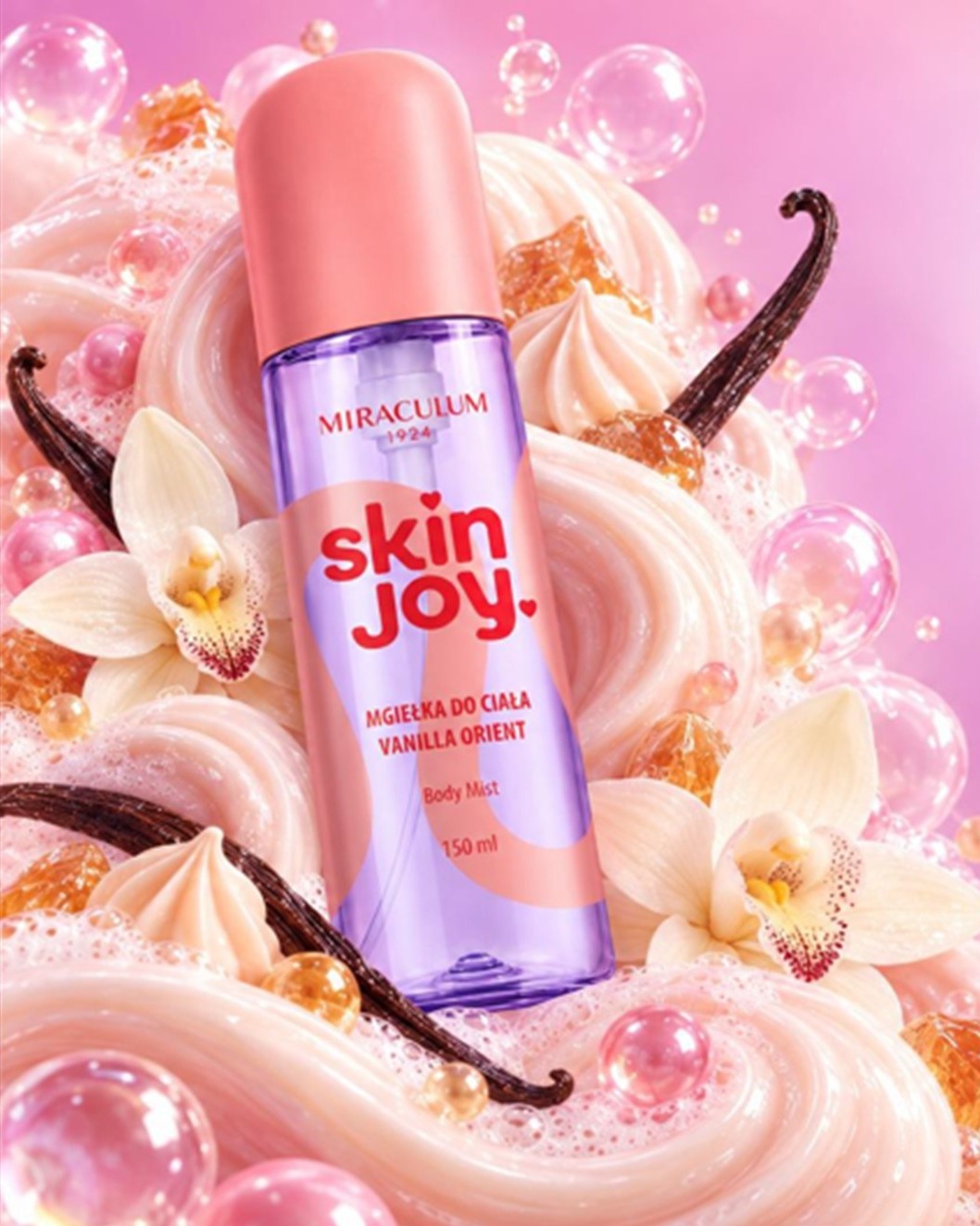 Miraculum Skin Joy Body Mist Vanilla Orient 150ml, vartalotuoksu - Image 2